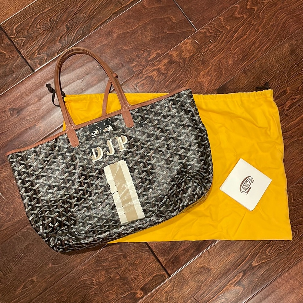 Goyard Saint Louis PM Bag, Brown and Black